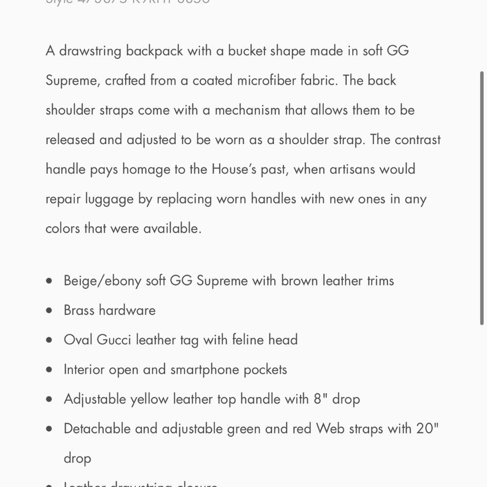 Gucci bagpack GG supreme - Picture 13 of 13